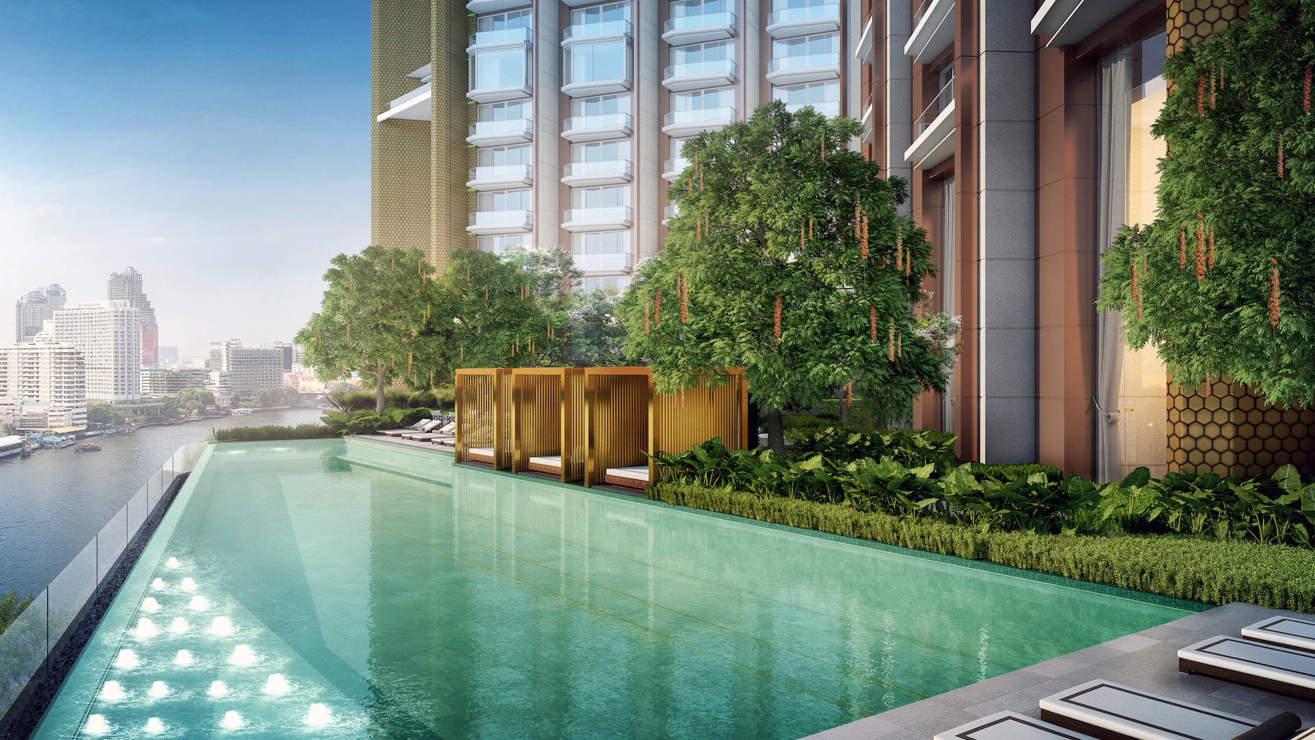 Iconsiam + The Residences at Mandarin Oriental + Hilton Garden Inn, 70 +  52 + 34 Storey, 316 + 272 + 155 m, Riverside
